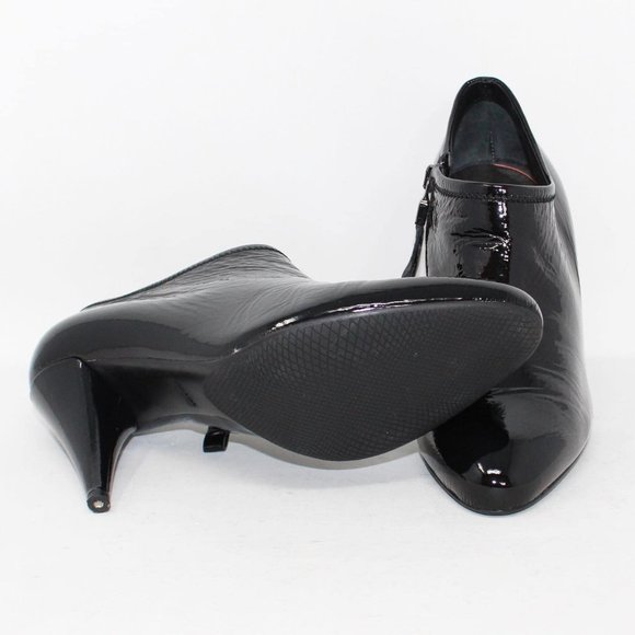 PRADA #39815 Black Patent Leather Bootie Heels (US 7.5 EU 37.5) - Picture 7 of 10